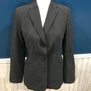 Ann Taylor Grey Pinstripe Blazer Size 4